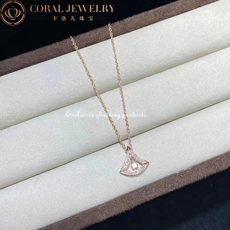 Bulgari Divas’ Dream 354363 Necklace Rose Gold Set Diamonds 4