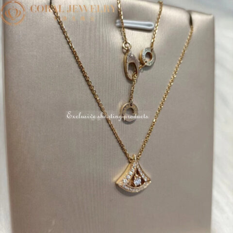 Bulgari Divas’ Dream 354363 Necklace Rose Gold Set Diamonds 9