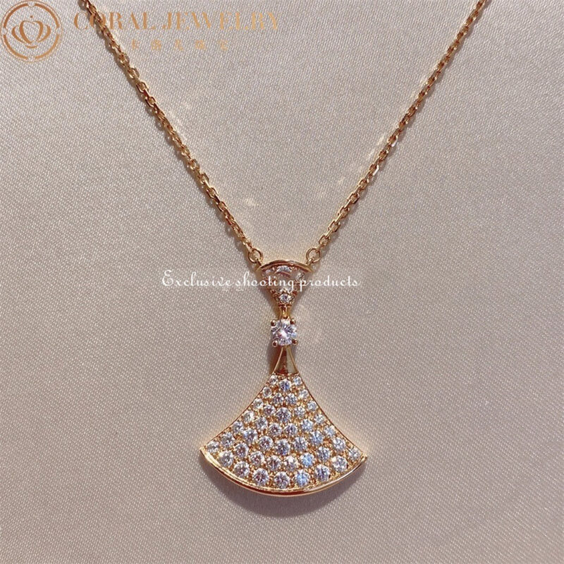Bulgari Divas’ Dream 358121 Necklace Rose Gold Set Diamonds 3