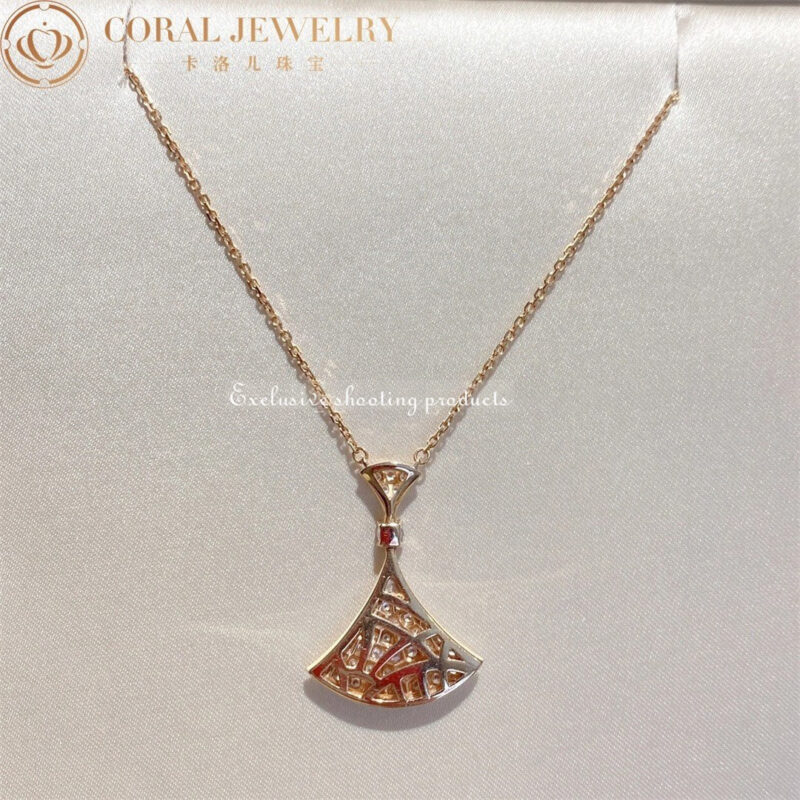 Bulgari Divas’ Dream 358121 Necklace Rose Gold Set Diamonds 2