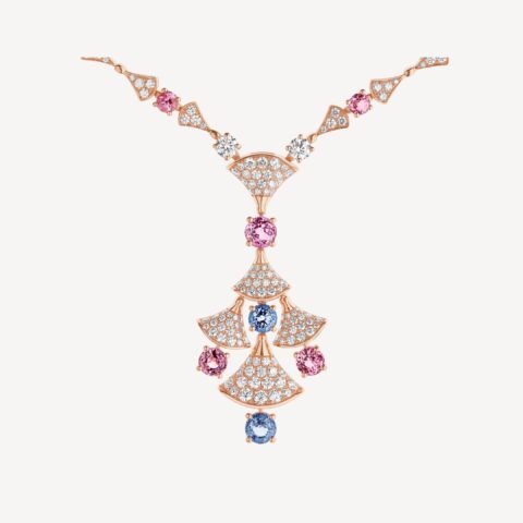 Bulgari Divas’ Dream 357942 Necklace Rose Gold Spinel and Diamonds 1