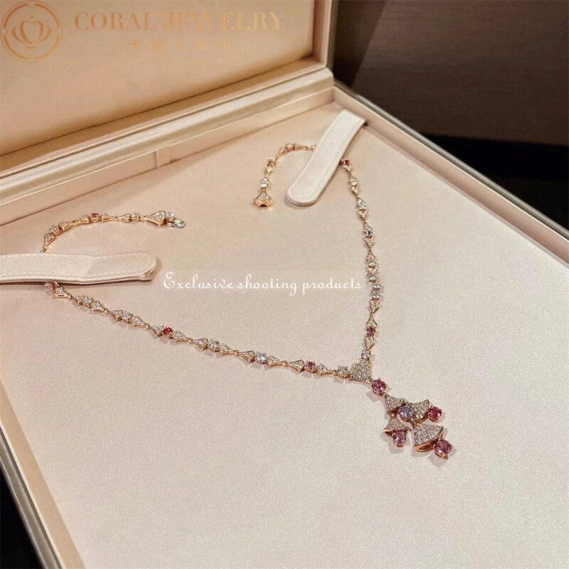Bulgari Divas’ Dream 357942 Necklace Rose Gold Spinel and Diamonds 4