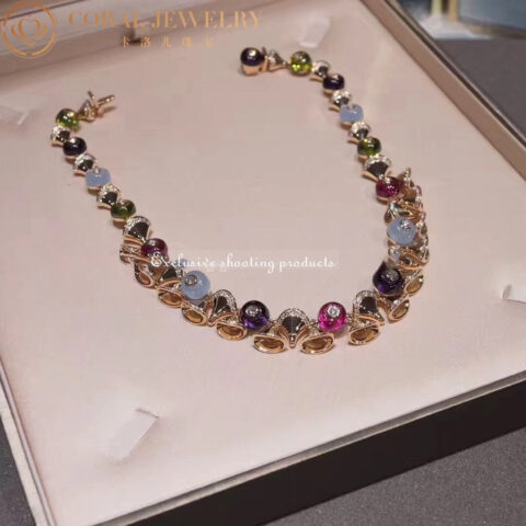 Bulgari Divas’ Dream 348355 Necklace Rose Gold with Diamonds and Gemstones 12