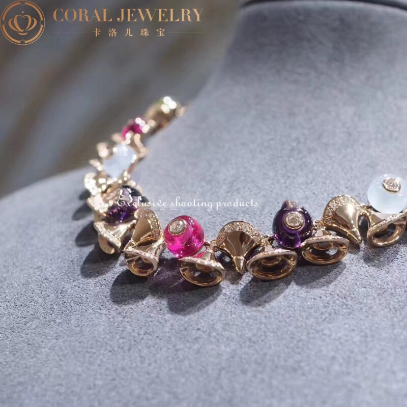 Bulgari Divas’ Dream 348355 Necklace Rose Gold with Diamonds and Gemstones 11