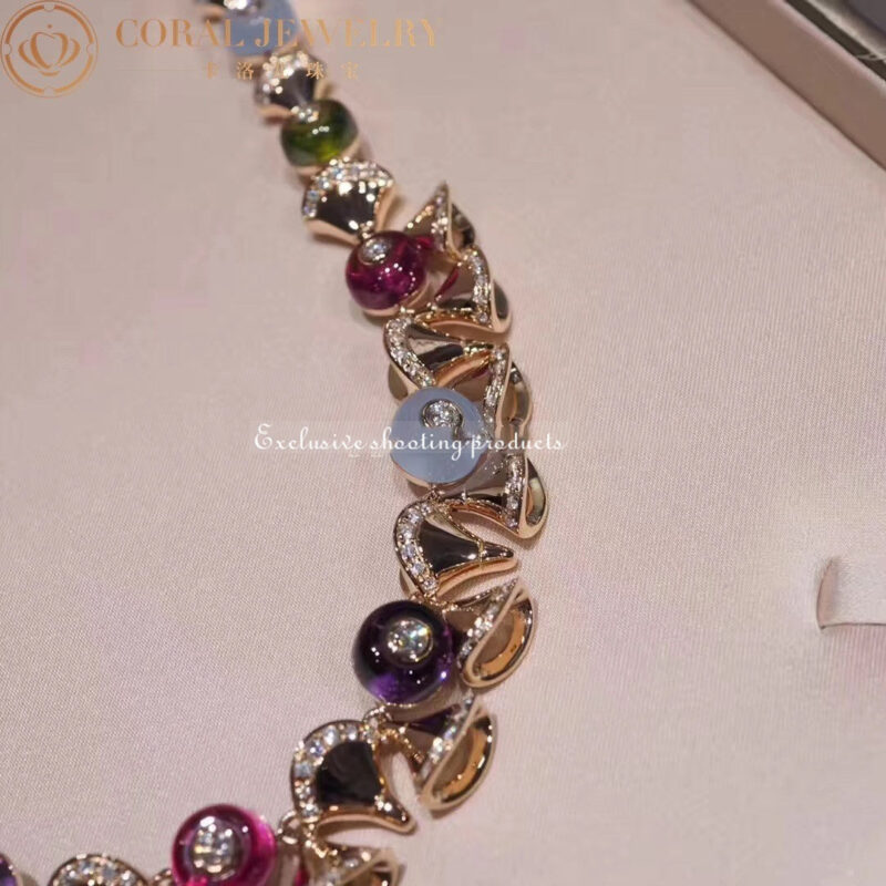 Bulgari Divas’ Dream 348355 Necklace Rose Gold with Diamonds and Gemstones 8
