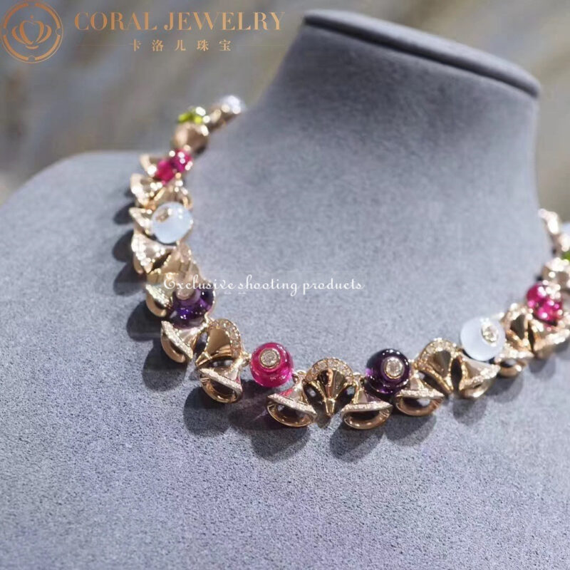 Bulgari Divas’ Dream 348355 Necklace Rose Gold with Diamonds and Gemstones 4