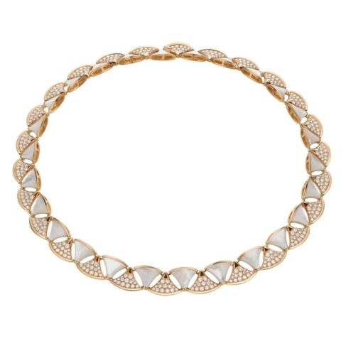 Bulgari Divas’ Dream 354091 Necklace Rose Gold with Mother-of-pearl and Diamonds High Jewelry 1