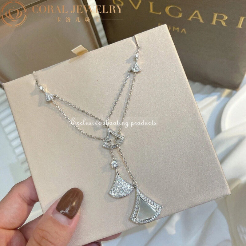 Bulgari Divas’ Dream 358682 Necklace White Gold with Necklace White Gold with Mother-of-pearl 9