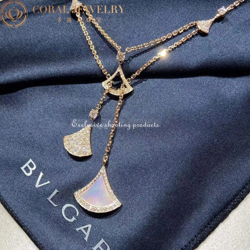 Bulgari Divas’ Dream 358682 Necklace White Gold with Necklace White Gold with Mother-of-pearl 4