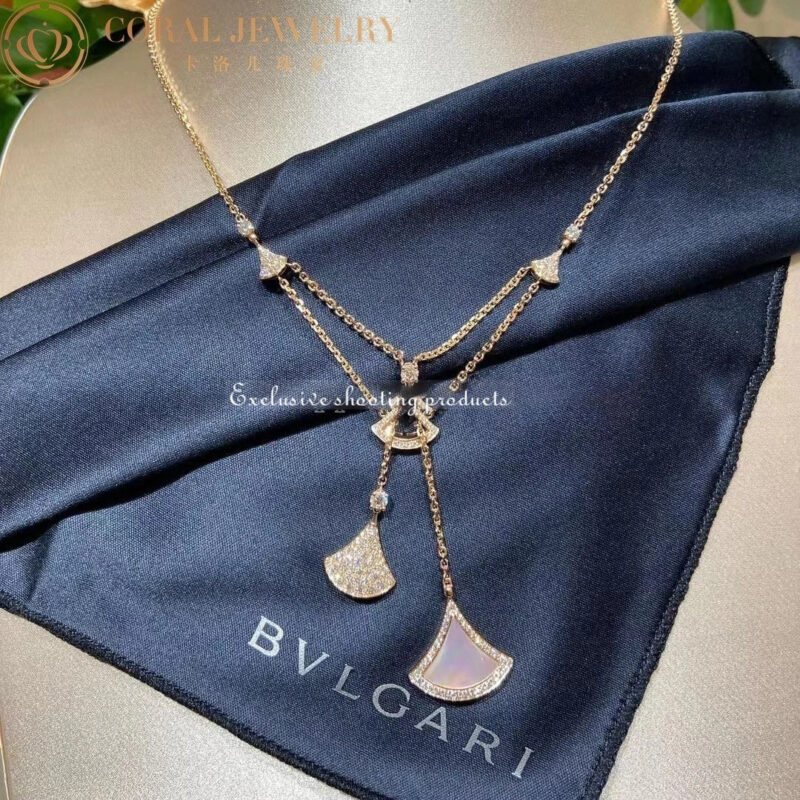 Bulgari Divas’ Dream 358682 Necklace White Gold with Necklace White Gold with Mother-of-pearl 3