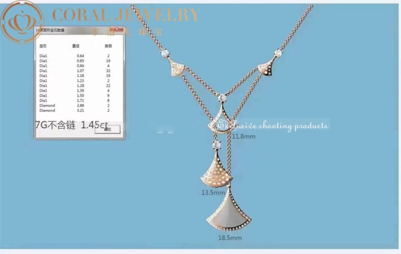 Bulgari Divas’ Dream 358682 Necklace White Gold with Necklace White Gold with Mother-of-pearl 2