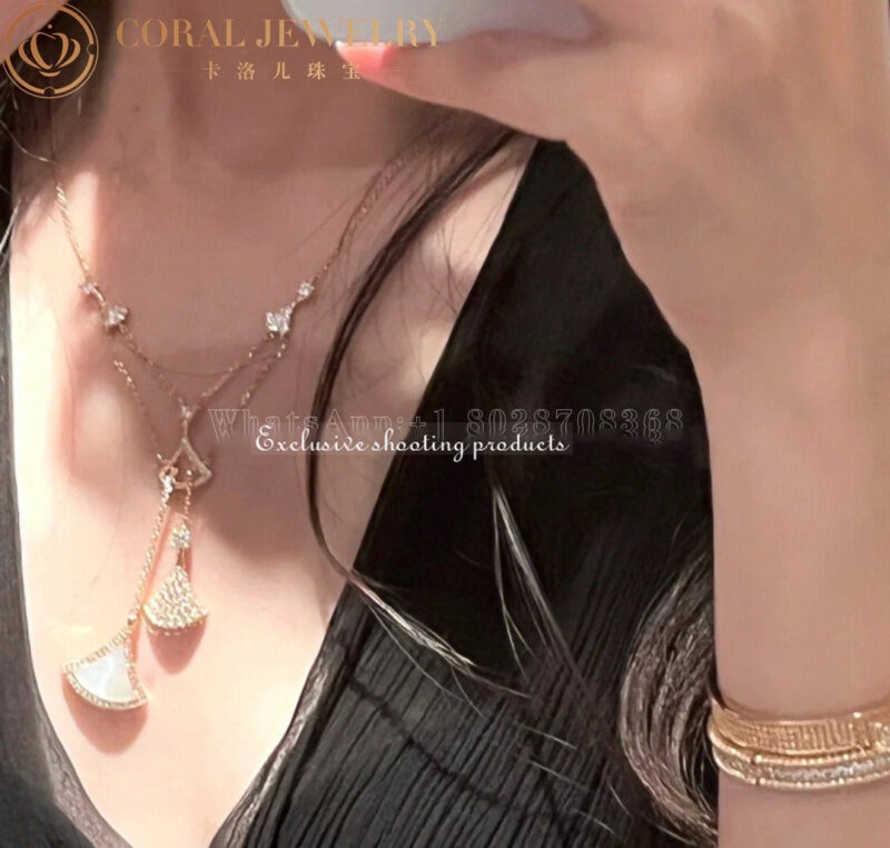 Bulgari Divas’ Dream 358682 Necklace White Gold with Necklace White Gold with Mother-of-pearl 7