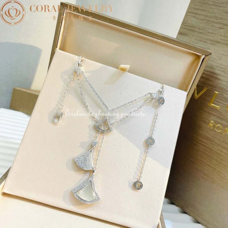 Bulgari Divas’ Dream 358682 Necklace White Gold with Necklace White Gold with Mother-of-pearl 6