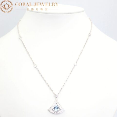 Bulgari Divas’ Dream 354052 Necklace White Gold Set Aquamarines and Diamonds 11