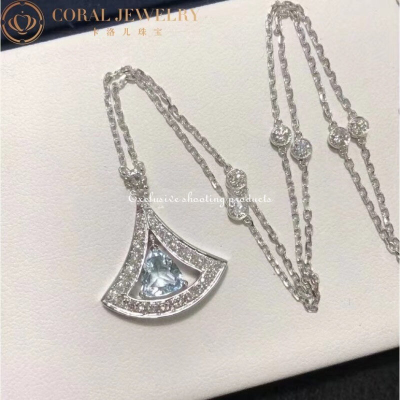 Bulgari Divas’ Dream 354052 Necklace White Gold Set Aquamarines and Diamonds 7
