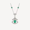 Bulgari Divas’ Dream 356955 Necklace White Gold Set Emeralds and Diamonds 1