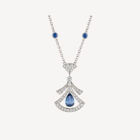 Bulgari Divas’ 357325 Dream Necklace White Gold Set Sapphires and Diamonds 1