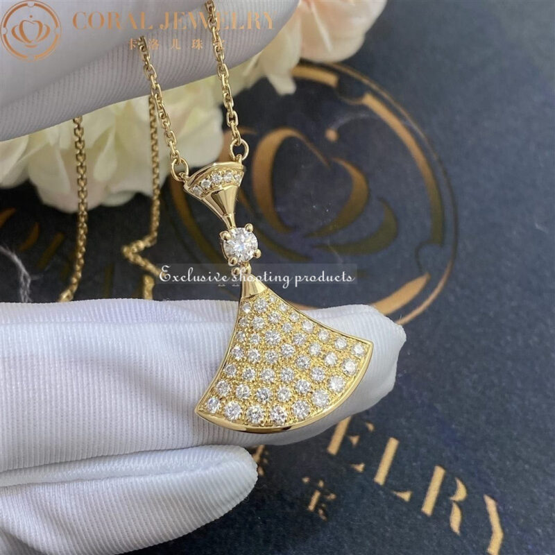 Bulgari Divas’ Dream 358121 Necklace Yellow Gold Set Diamonds 2
