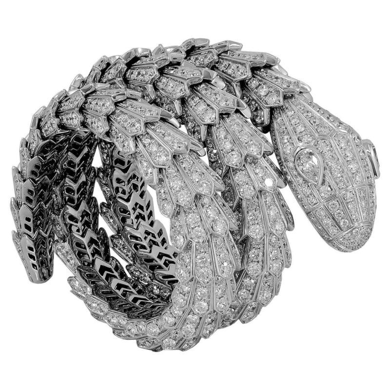Bulgari Serpenti Bracelet Full Pave Diamond Bracelet 14