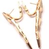 Bulgari Serpenti Rose Gold Earrings Partial Diamond Pave Drop Earrings 5