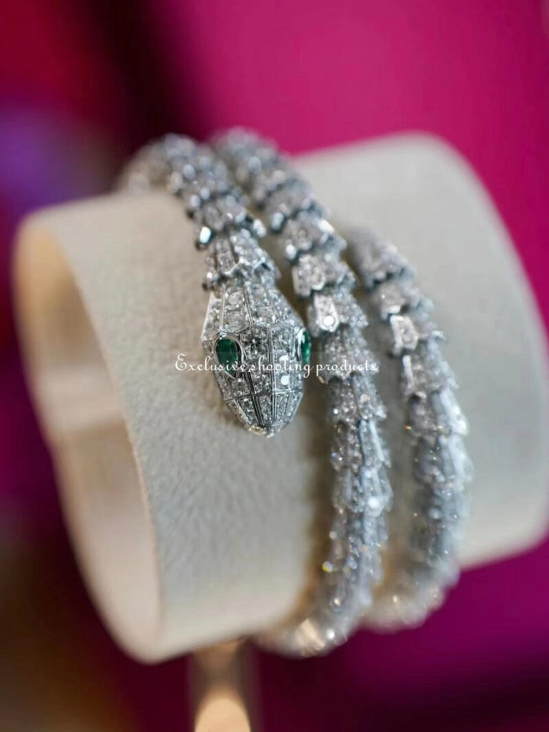 Bulgari Serpenti Bracelet Full Pave Diamond Bracelet 13