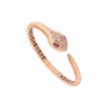 Bulgari 352819 Serpenti bracelet in 18 kt rose gold set with rubellite eyes and demi-pavé diamonds 1