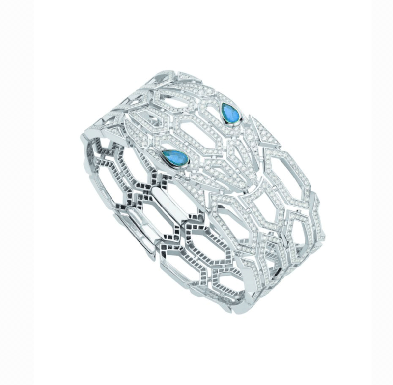 Bulgari Serpenti 352753 Bracelet White Gold Diamond And Aquamarine 1