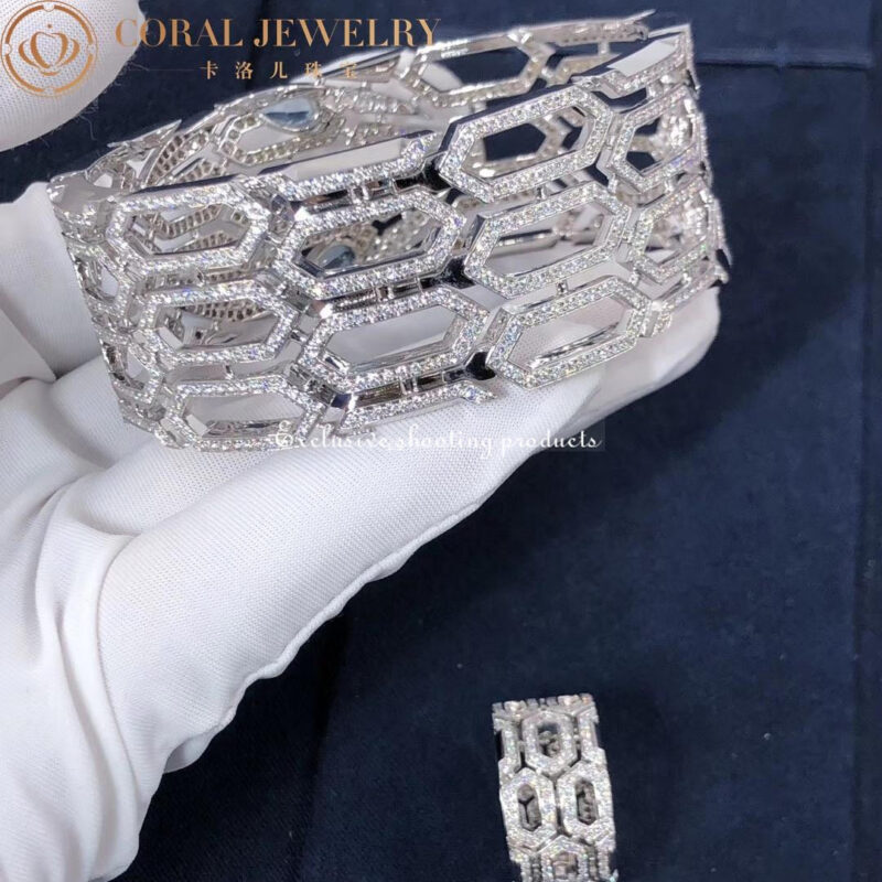 Bulgari Serpenti 352753 Bracelet White Gold Diamond And Aquamarine 4