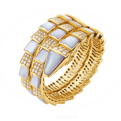 Bulgari BR855296 Serpenti Bracelet Yellow Gold Diamond and Mother of Pearl 1