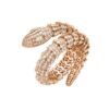 Bulgari Serpenti 356904 Diamond Snake Bangle Bracelet set with pavé diamonds in 18kw Rose gold 1