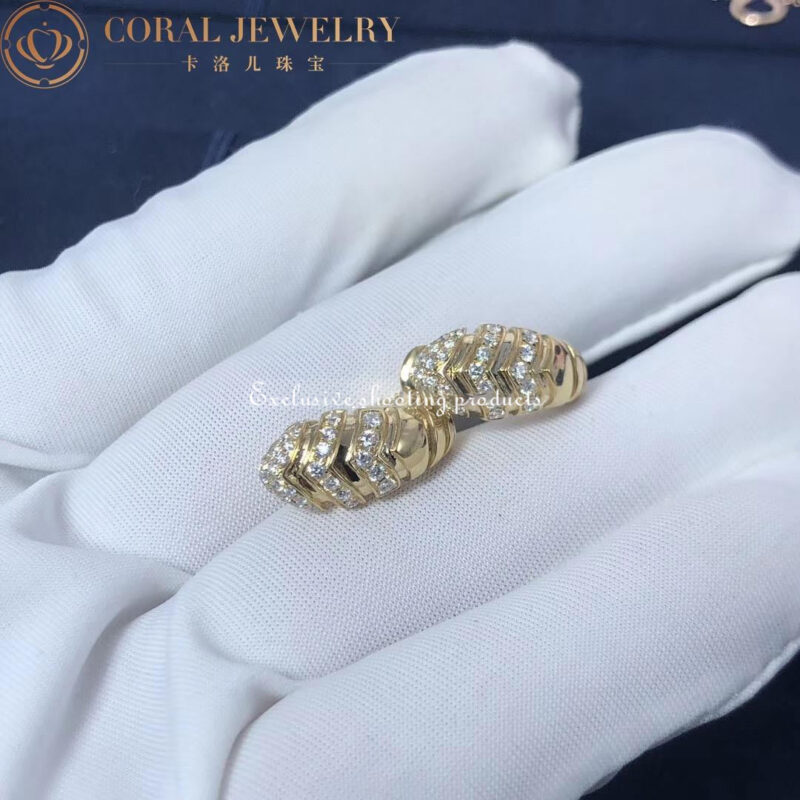 Bulgari Serpenti 351847 earrings in 18kt yellow gold with diamonds OR857543 8