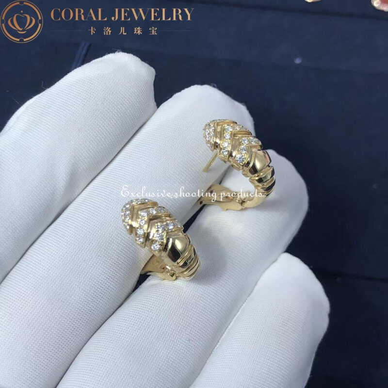 Bulgari Serpenti 351847 earrings in 18kt yellow gold with diamonds OR857543 6