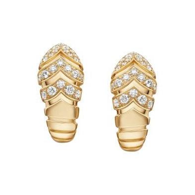 Bulgari Serpenti 351847 earrings in 18kt yellow gold with diamonds OR8575431