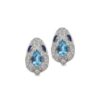 Bulgari Serpenti 262612 earrings in white gold with Sapphire Aquamarine and Diamond 1