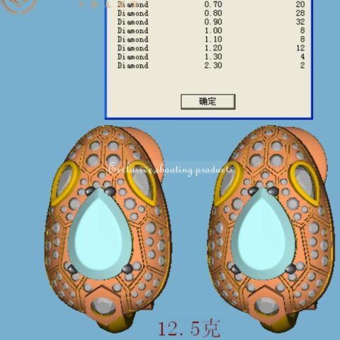 Bulgari Serpenti 262612 earrings in white gold with Sapphire Aquamarine and Diamond 2