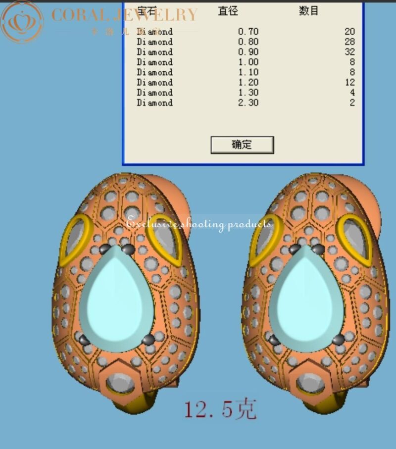 Bulgari Serpenti 262612 earrings in white gold with Sapphire Aquamarine and Diamond 2