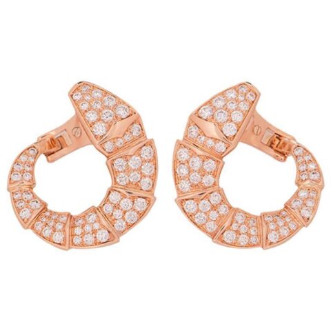 Bulgari Serpenti 354702-WG-1-1 Rose Gold Diamond Earrings 1
