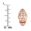 Bulgari Serpenti 354702-WG-1 Rose Gold Full Diamond Pave Huggie Clip-on Earrings 2