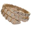 Bulgari Serpenti 345203-RG two-coil bracelet in 18 kt rose gold set with full pavé diamonds 1