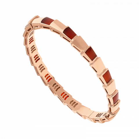 Bulgari BR858338 Serpenti Viper 18 kt rose gold bracelet set with carnelian elements 1