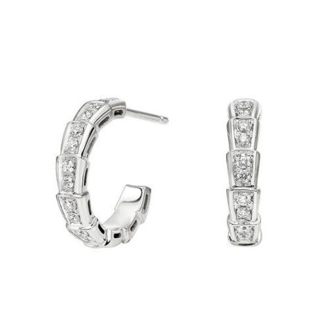 Bulgari Serpenti 356172 Viper earrings and pavé diamonds 1