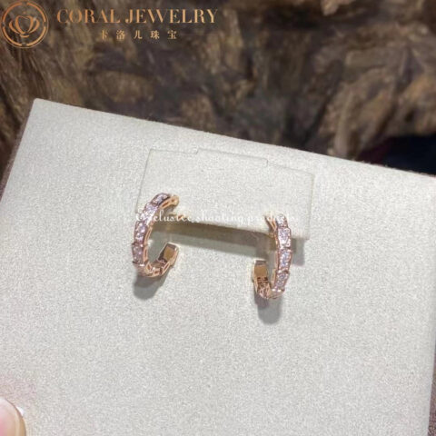 Bulgari Serpenti 356172 Viper earrings and pavé diamonds 4