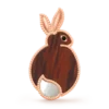 Van Cleef & Arpels VCARP7UN00 Lucky Animals Rabbit Clip Rose gold Mother-of-pearl Obsidian Onyx Clip 1