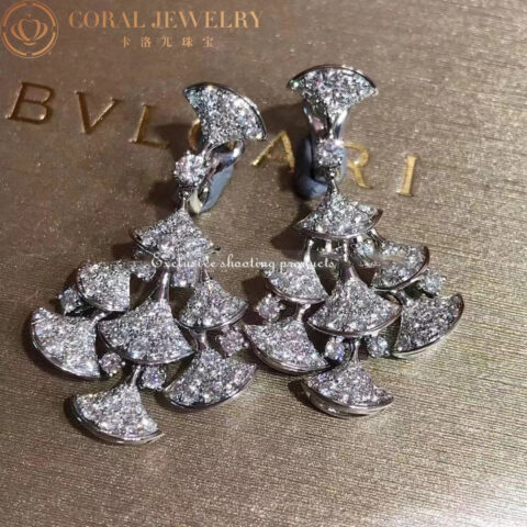 Bulgari 348365 Divas’ Dream Earrings White Gold Pavé Diamonds OR856469 7