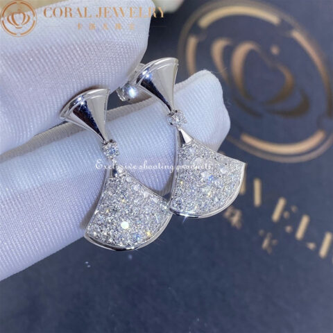 Bulgari 351100 Divas’ Dream Earrings White Gold Pavé Diamonds 2