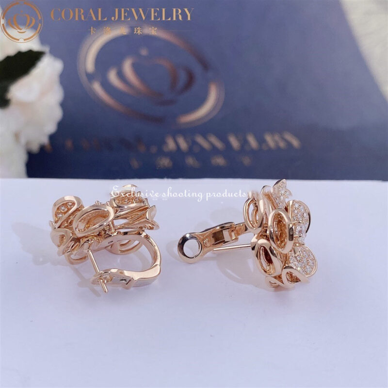 Bulgari Divas Dream 350784 Earrings Pave Diamonds 18K Rose Gold OR857272 4