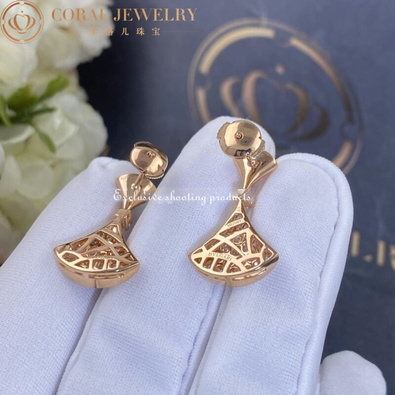 Bulgari Divas 351054 Dream Earrings Rose Gold Diamonds 5