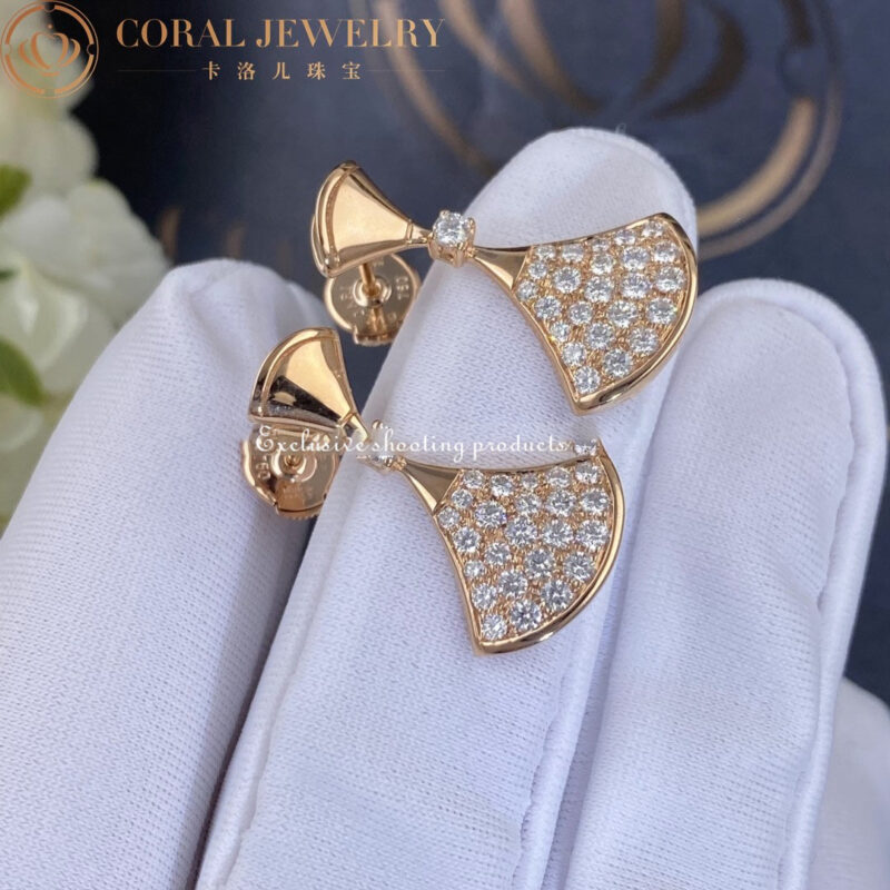 Bulgari Divas 351054 Dream Earrings Rose Gold Diamonds 4