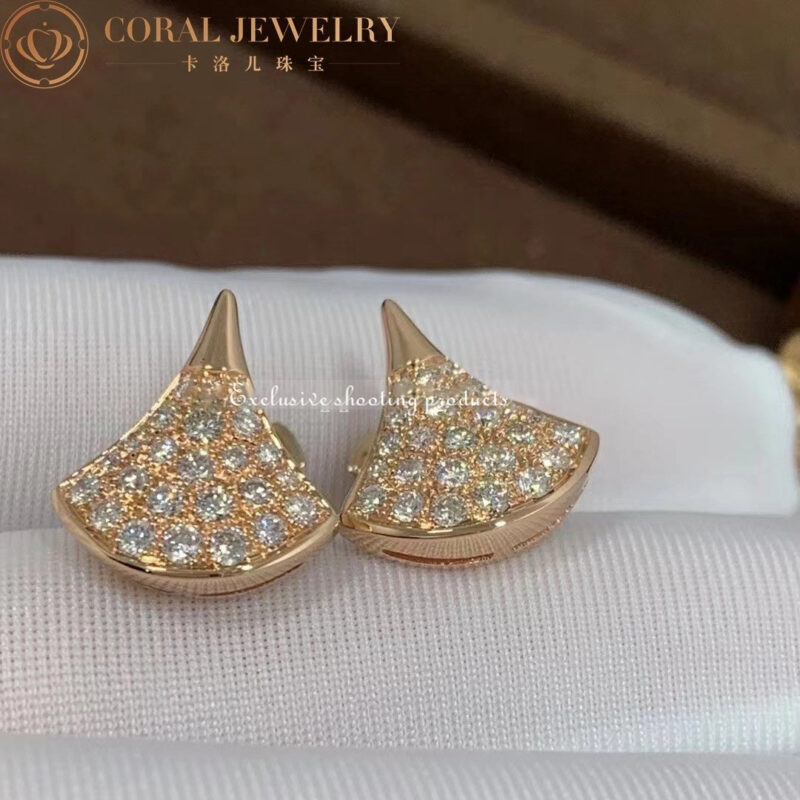 Bulgari Divas 352601 Dream Earrings Rose Gold Diamonds OR857537 5