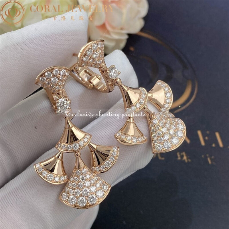Bulgari Divas 352810 Dream Earrings Rose Gold Diamonds 5